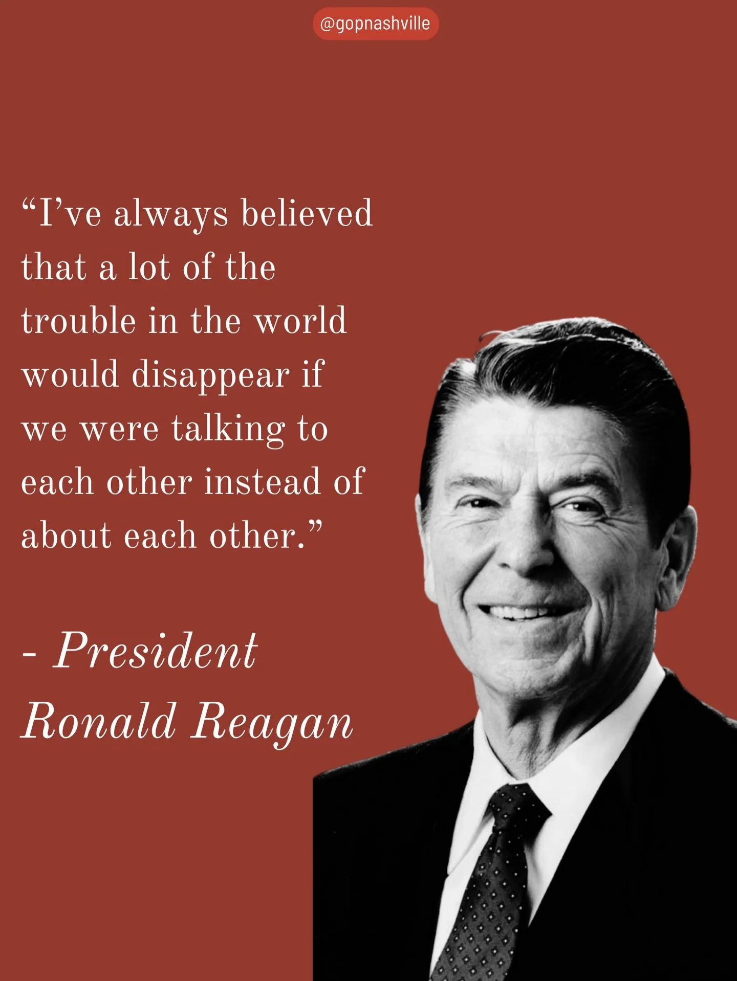 Counting down to our Reagan Day Dinner 🇺🇸
In the weeks ahead, we&rsquo;ll be sharing some of President Reagan&rsquo;s most memorable words - timeless reminders of leadership, optimism, and American strength. Stay tuned and join us as we celebrate h