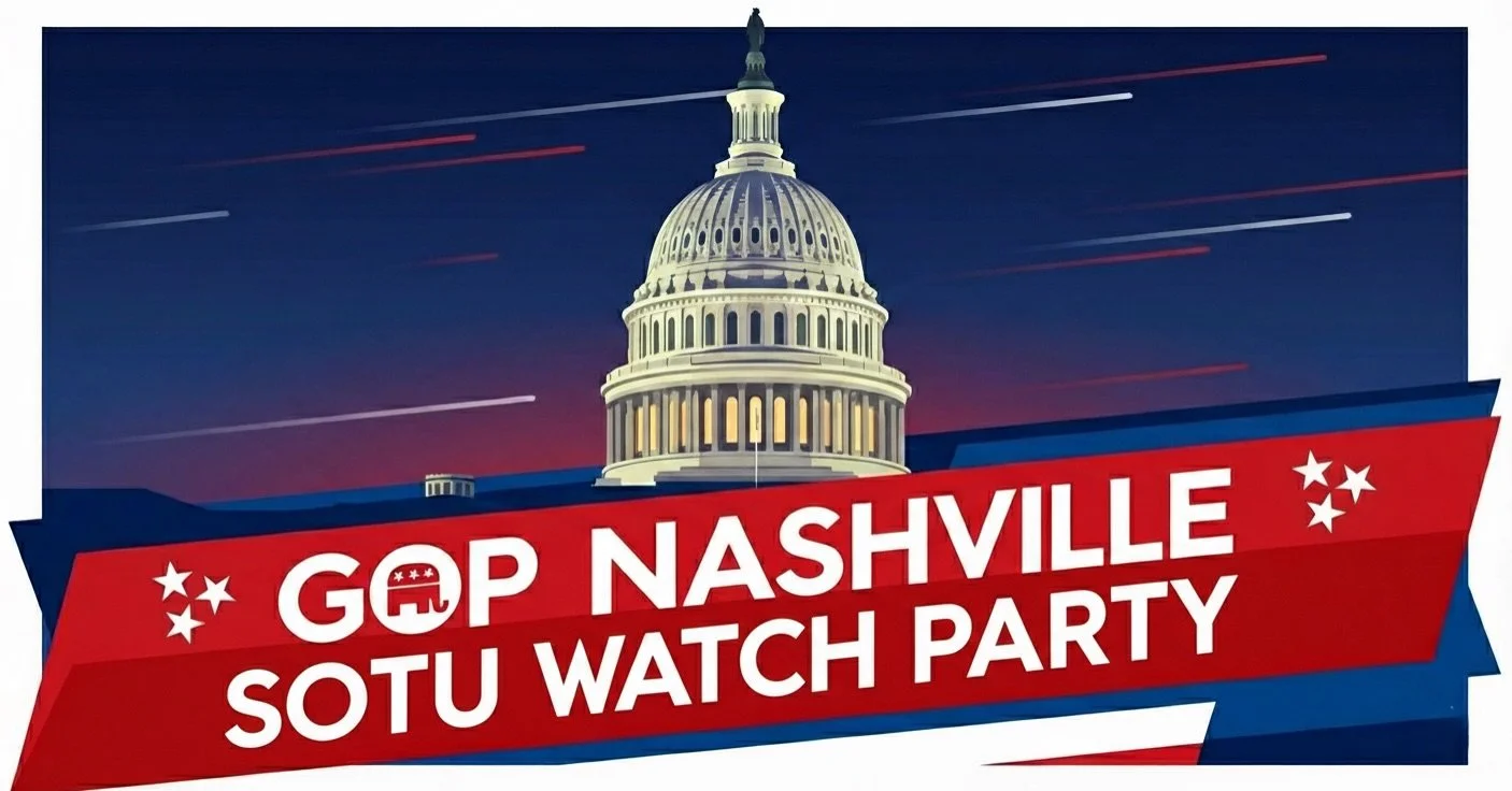 Join GOP Nashville for a State of the Union Watch Party at Players Inn in Bellevue on Tuesday, February 24th!

Please plan to arrive between 7:00 and 7:30 PM so everyone can get settled and food orders in before the address begins. And feel free to b