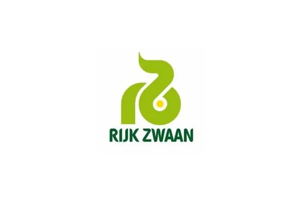 A green logo with a stylized snake shape and a circular element, with the text 'RIJK Zwaan' below it.