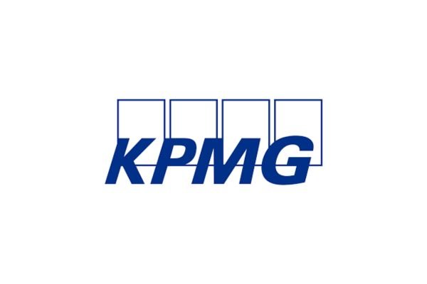 KPMG logo with four empty rectangles above it.