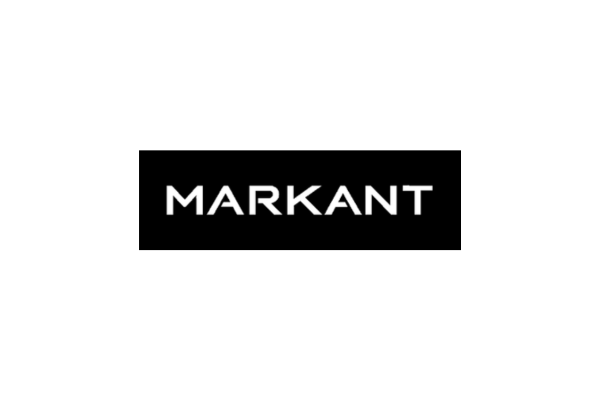 Black rectangle with the word 'MARKANT' in white uppercase letters.