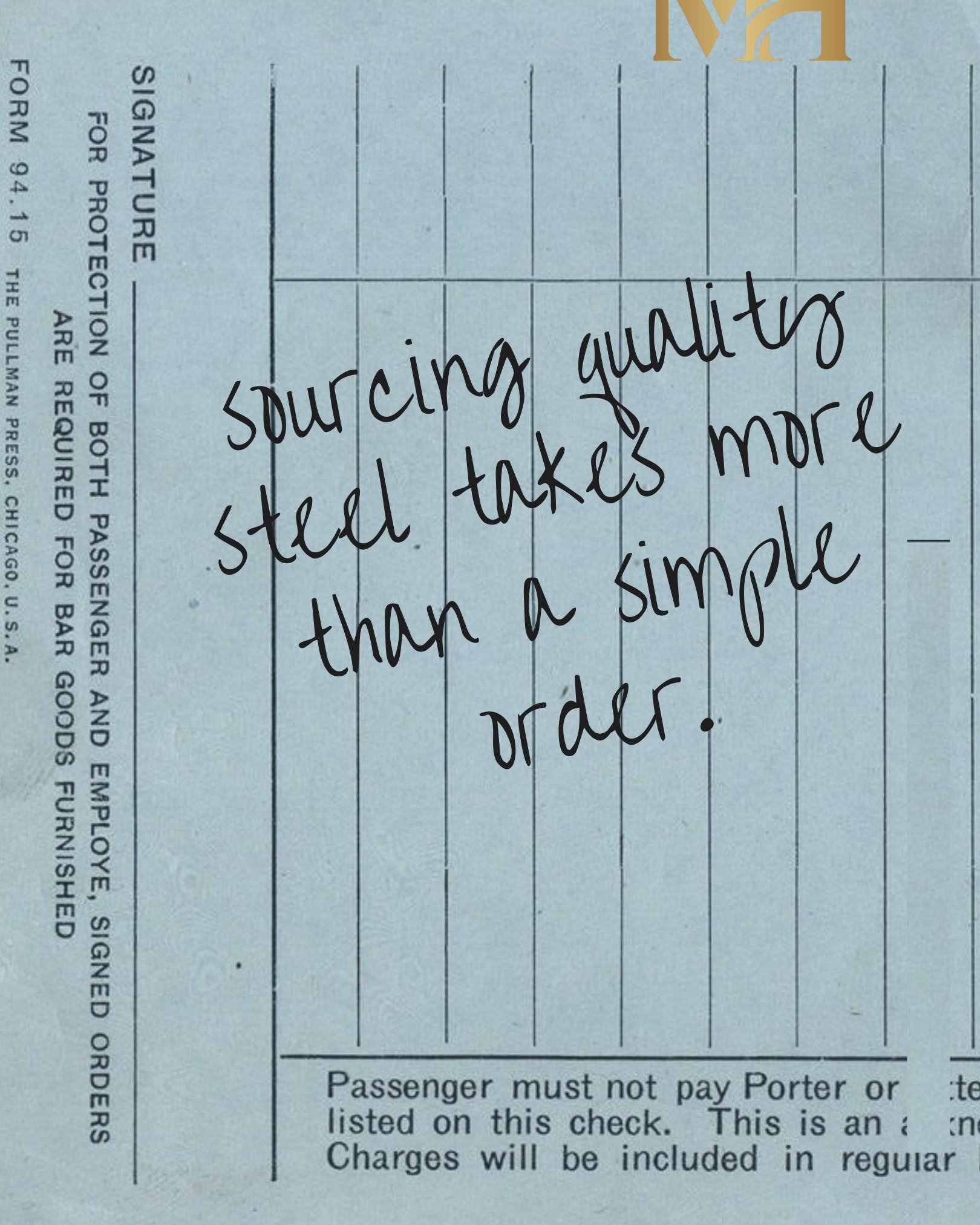 We know a secret. Good sourcing starts long before material is delivered.

It takes relationships, market awareness, timing, and knowing how to navigate challenges when things shift unexpectedly. The process behind the order matters just as much as t