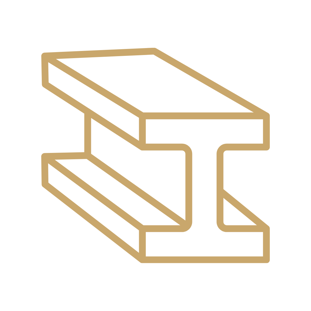 Outline of an open clamp on a black background.