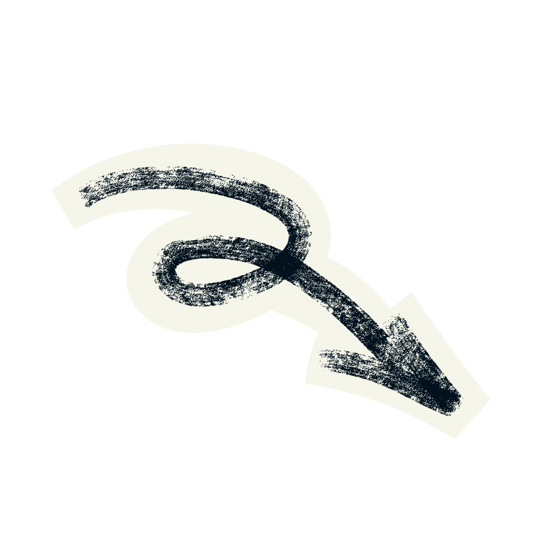 Black background with a large, white, distressed downward-pointing arrow.