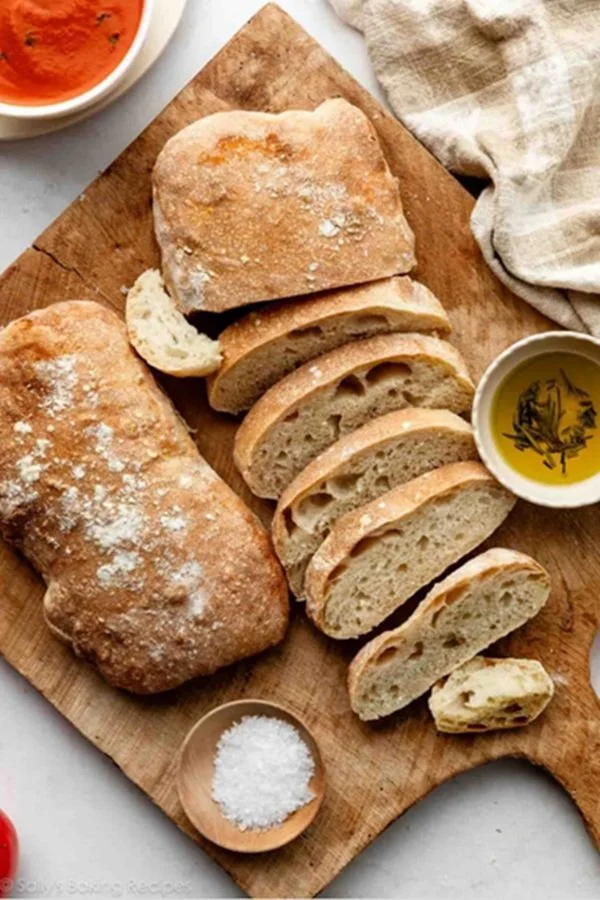 2 Loafs of Ciabatta Sourdough Bread 1.98Lb (900gr)