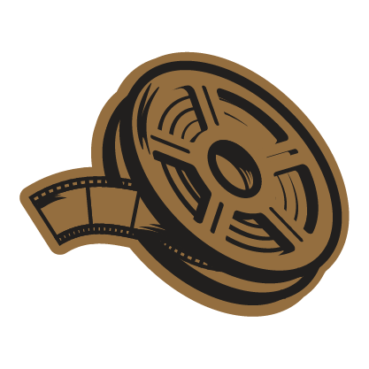 Motion - Icon - Featuring tattoo style old film reel