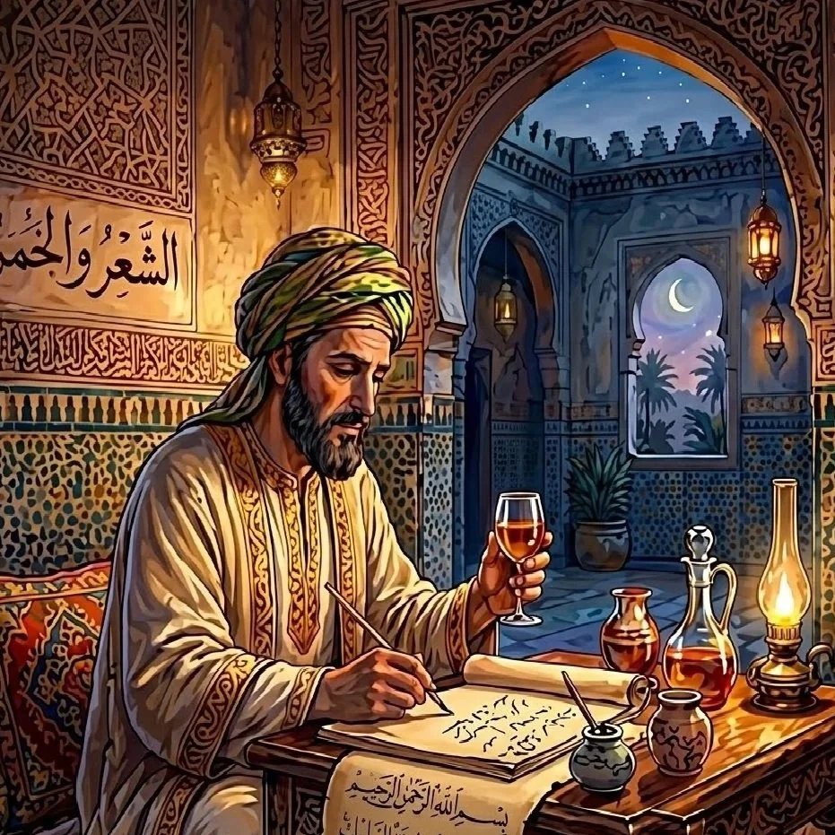 Le vin dans la poésie arabe : Abu Nuwas et les métaphores de l’ivresse