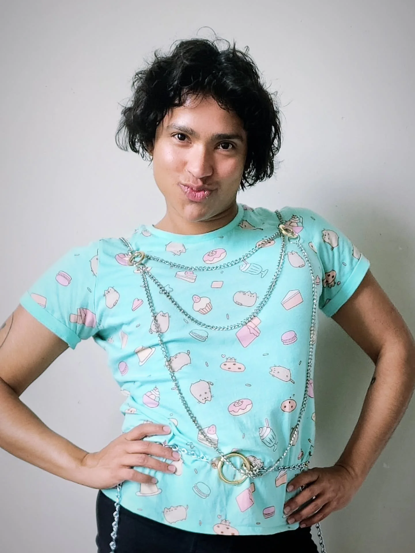 Three harnesses. Three stories.
Each piece explores the space between tension and tenderness, form and feeling, craft and chaos.

#1 The Neptune
A first fitting for @neptunehenriksen, built from a humble hardware-store chain. A study in tension, vuln