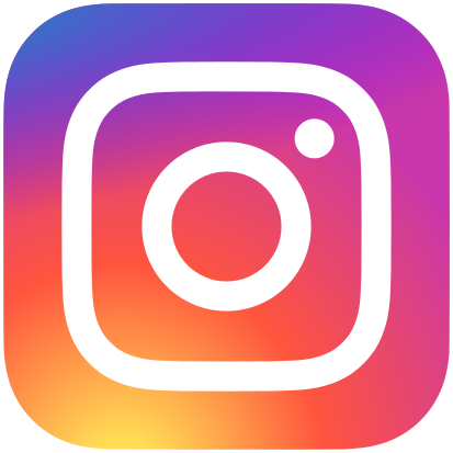 Instagram logo with a gradient background of purple, pink, and orange.