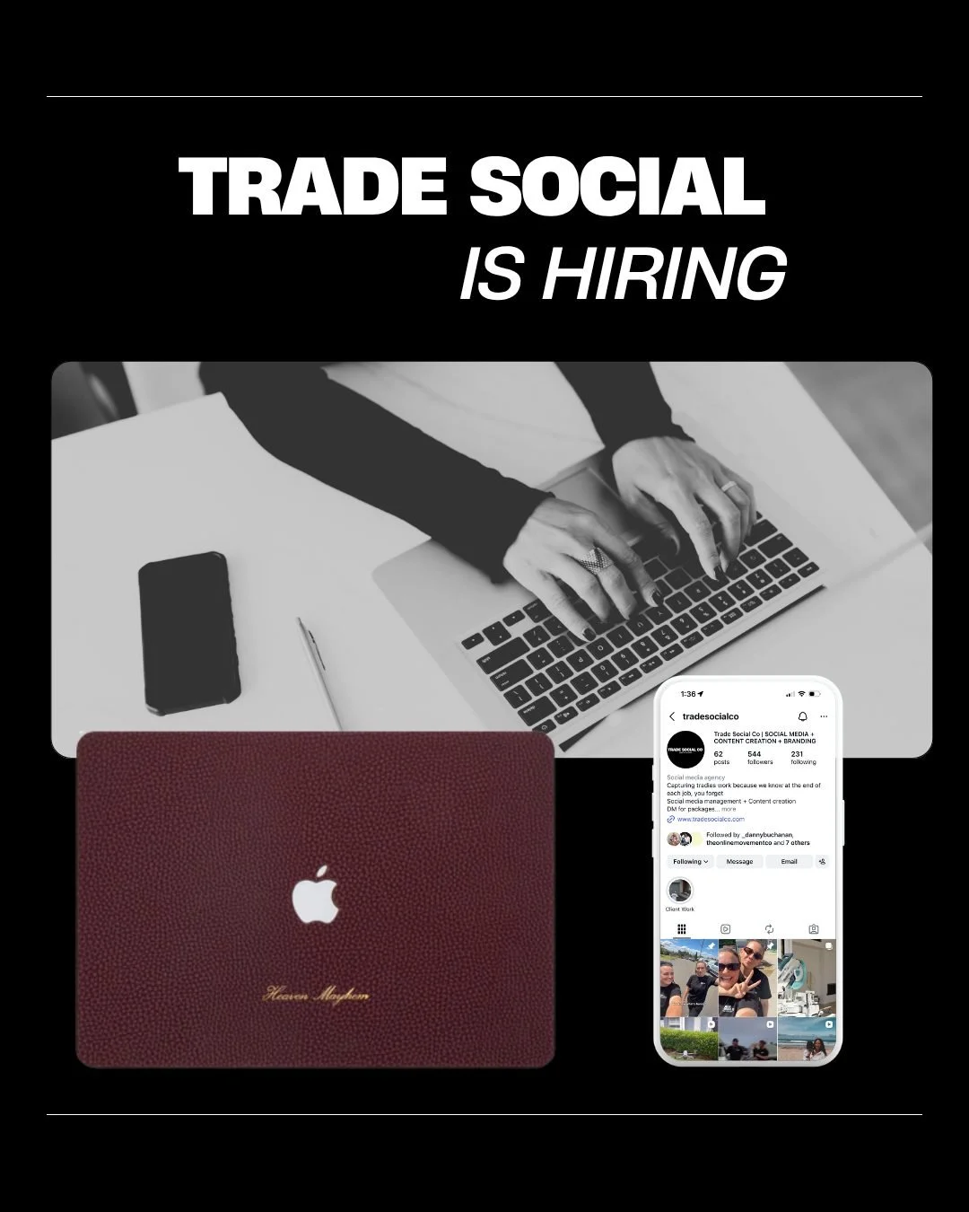 We're hiring. 🛠️

If you live and breathe content, know your way around a Reel, and actually enjoy working with tradies, this one's for you.

We're looking for a part time content creator / editor / VA to join the Trade Social Co team.

16 hours a w