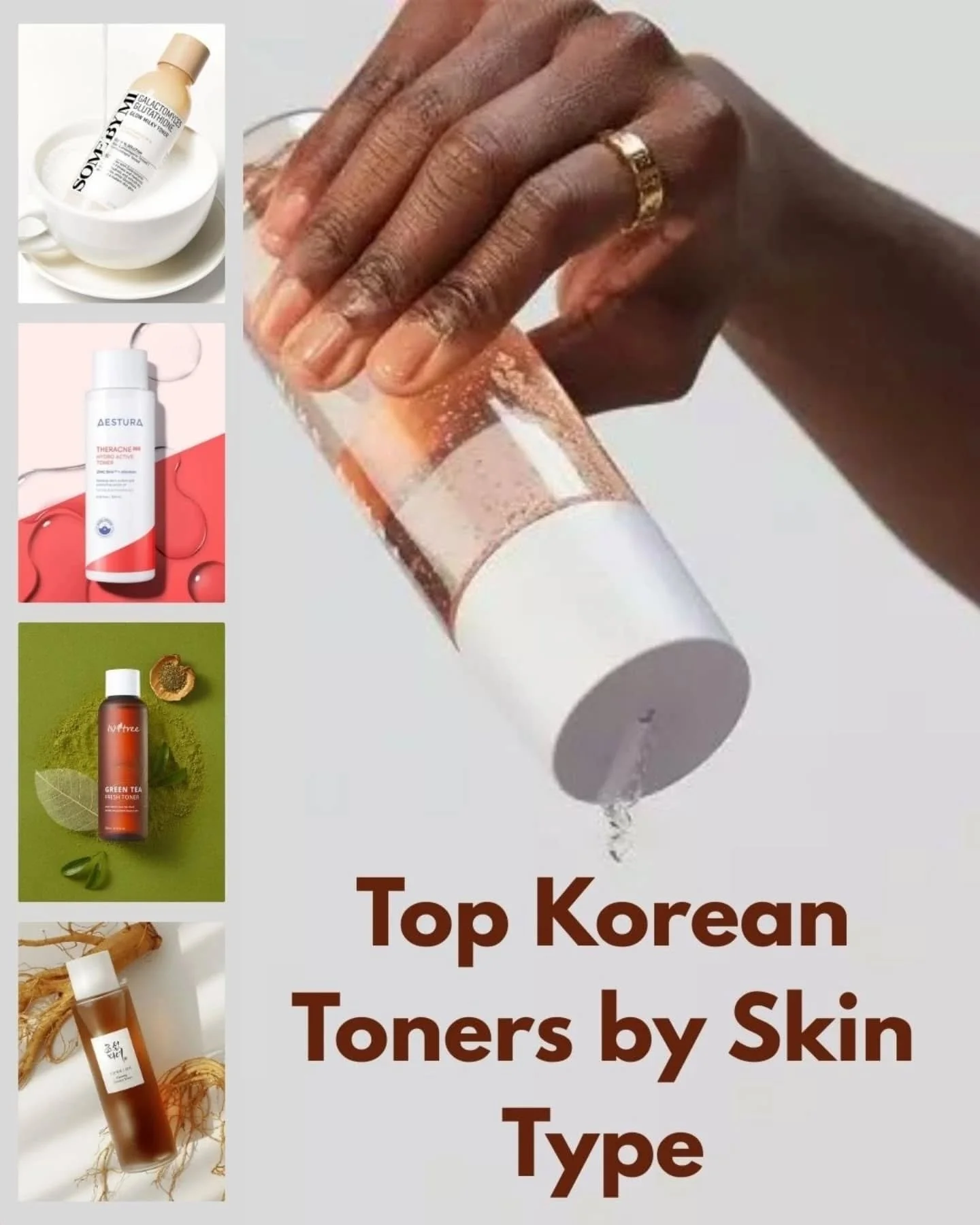 Looking for the best Korean toner for your skin type? 🌿 From dry and sensitive to oily and combination, these K-beauty toners help your skin stay hydrated, balanced, and glowing.

✨ Follow me for more Korean skincare tips, expert advice, and persona