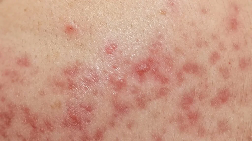 post-inflammatory erythema