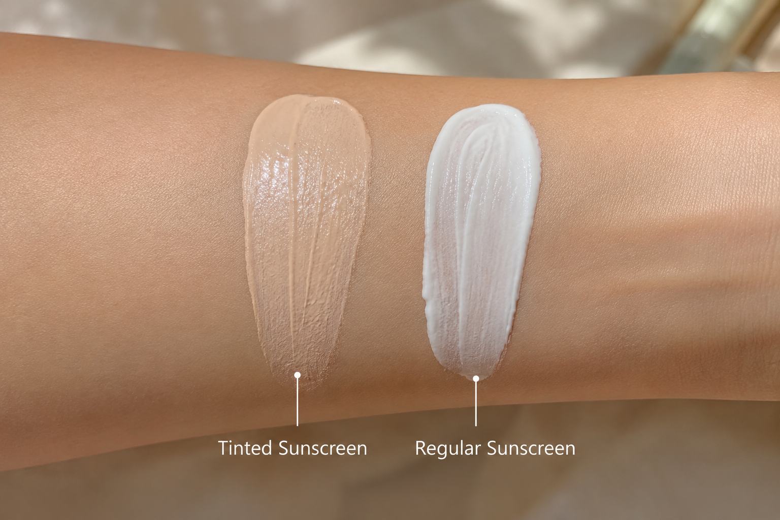 regular vs tinted sunscreen