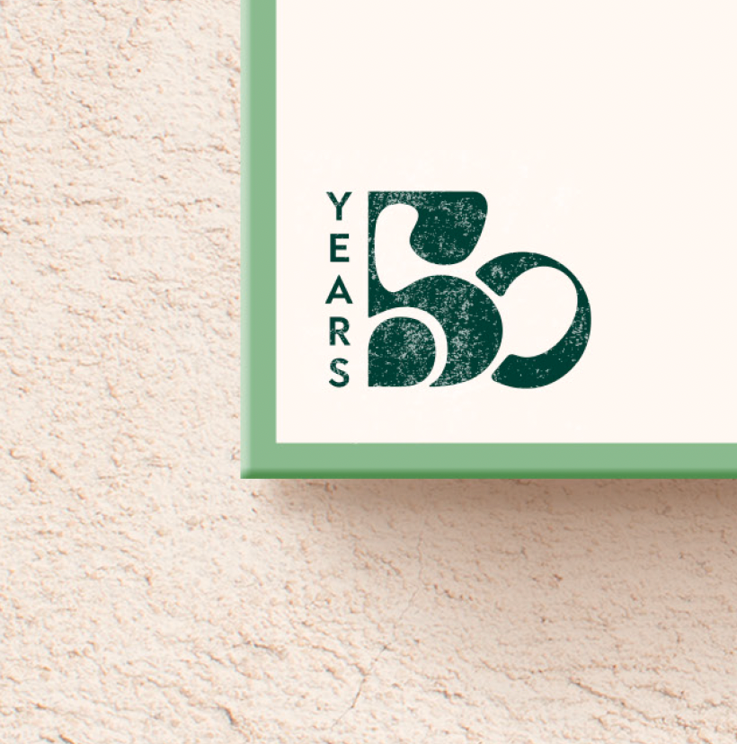 Création d'un logo pour 50e anniversaire d'une marque imaginé par Parry Studio