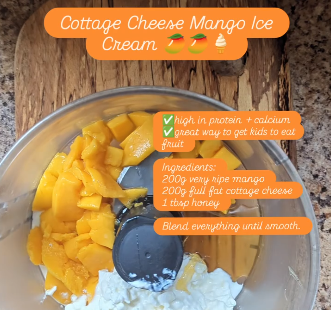 Cottage Cheese Mango Ice Cream 🥭🥭