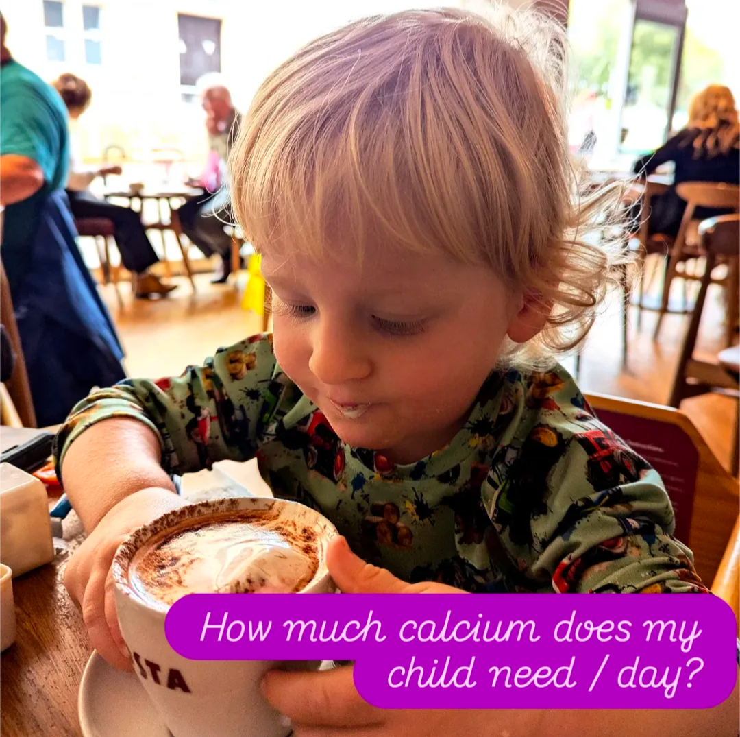 How much calcium does my child need per day?