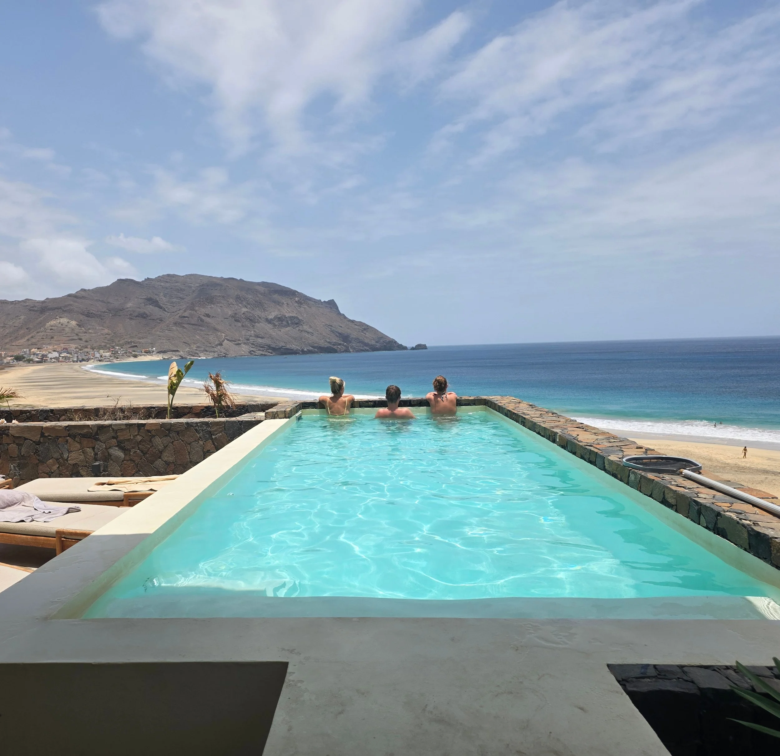 pool udsigt ud over São Pedro Bay