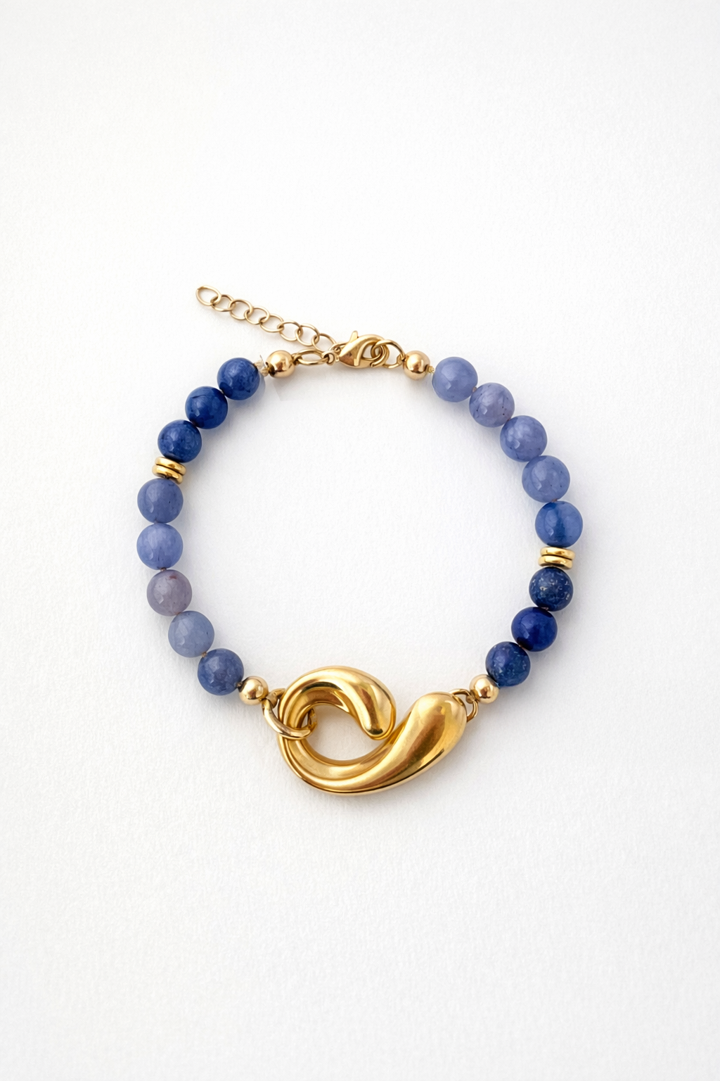 Arc Beaded Bracelet | Gold-plated