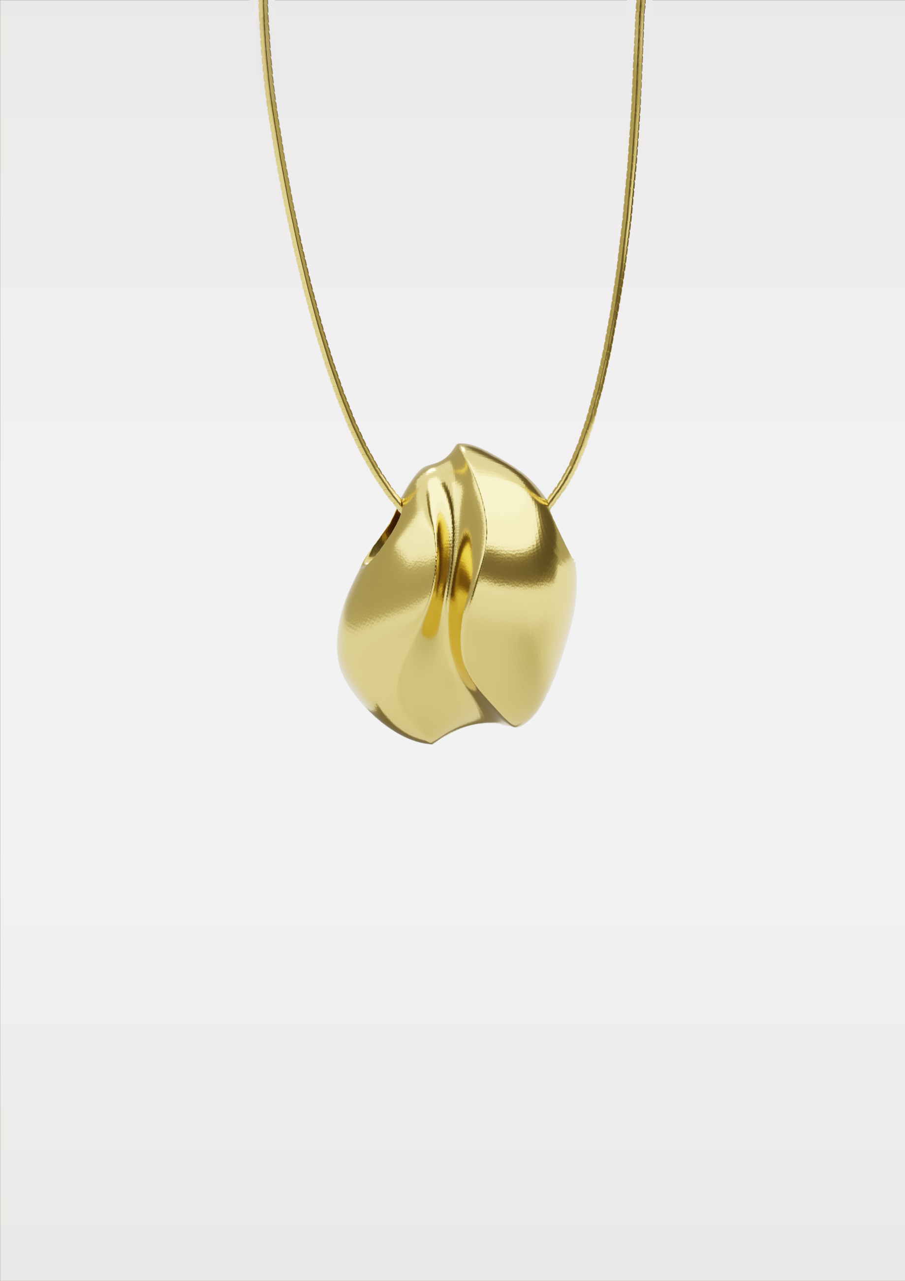 Seed Pendant Necklace | Gold-plated