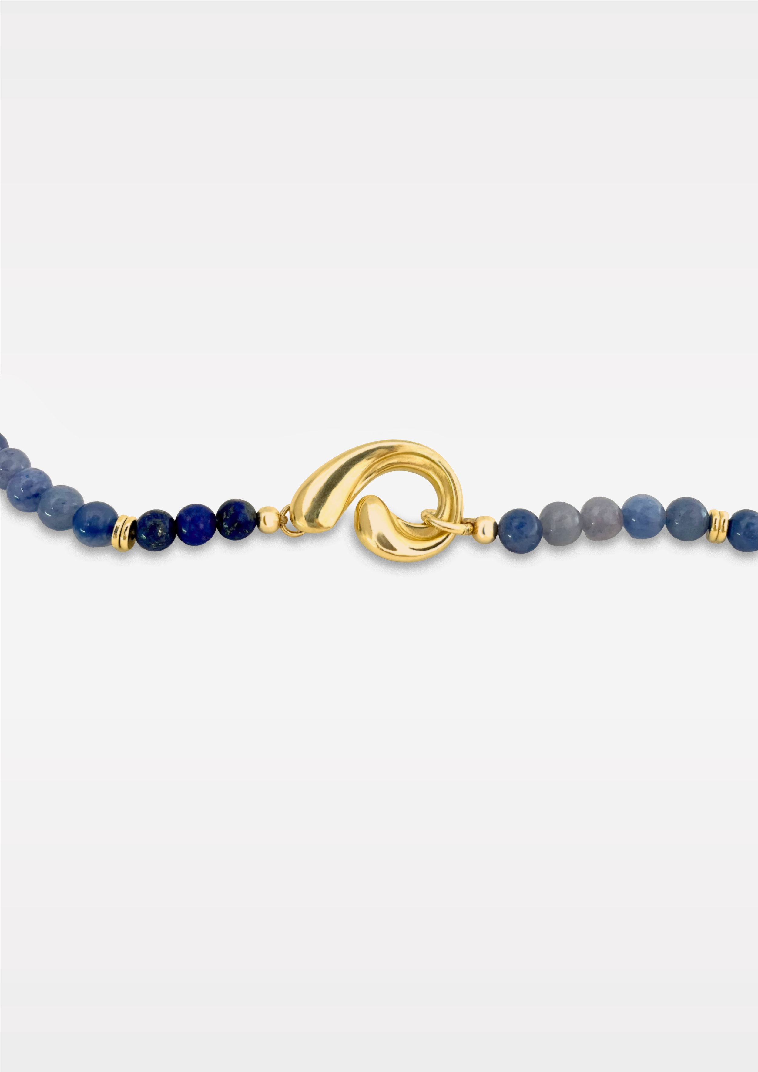 Scroll Beaded Bracelet | Gold-plated