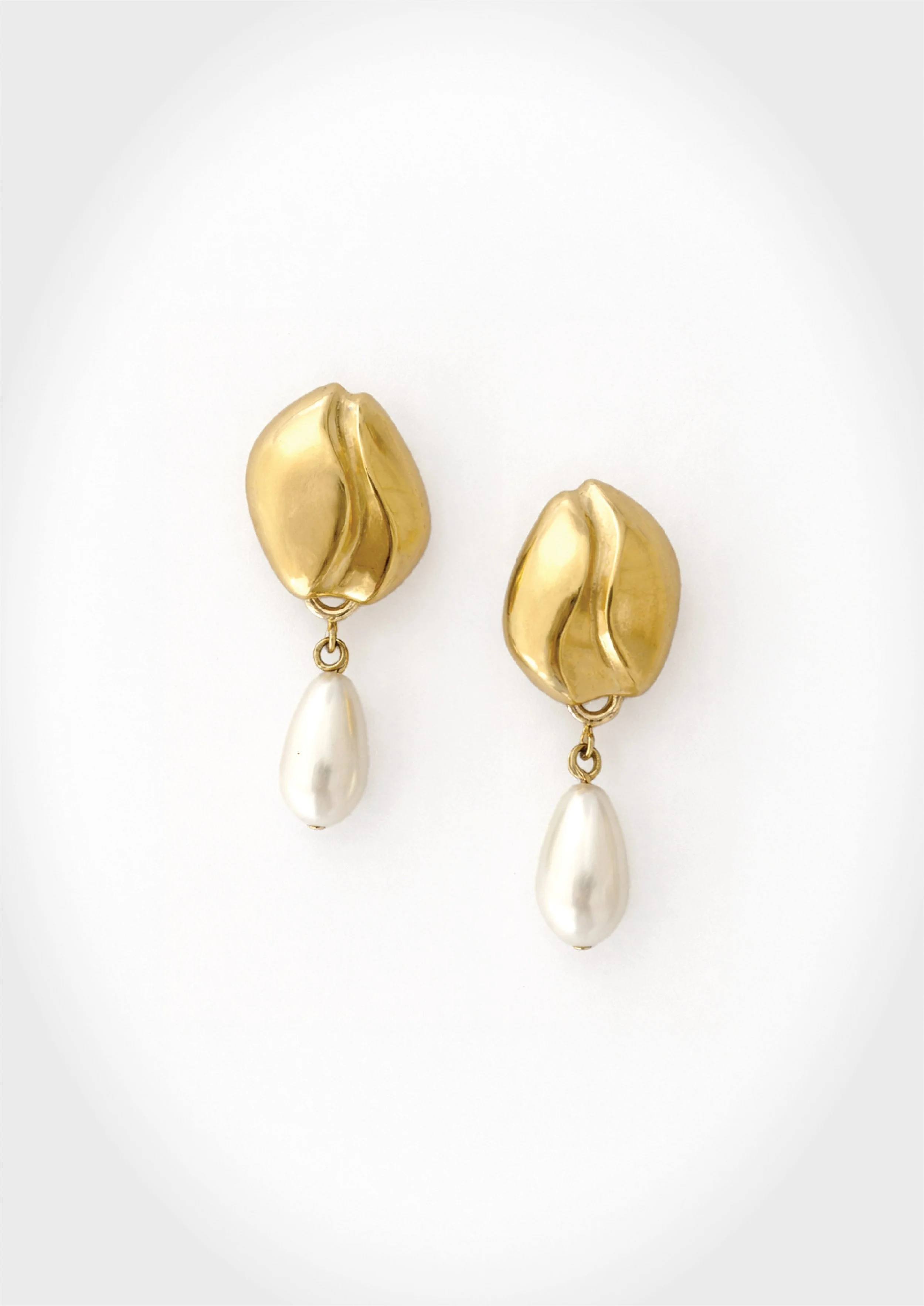 Seed Earrings with Detachable Drop | Gold-plated