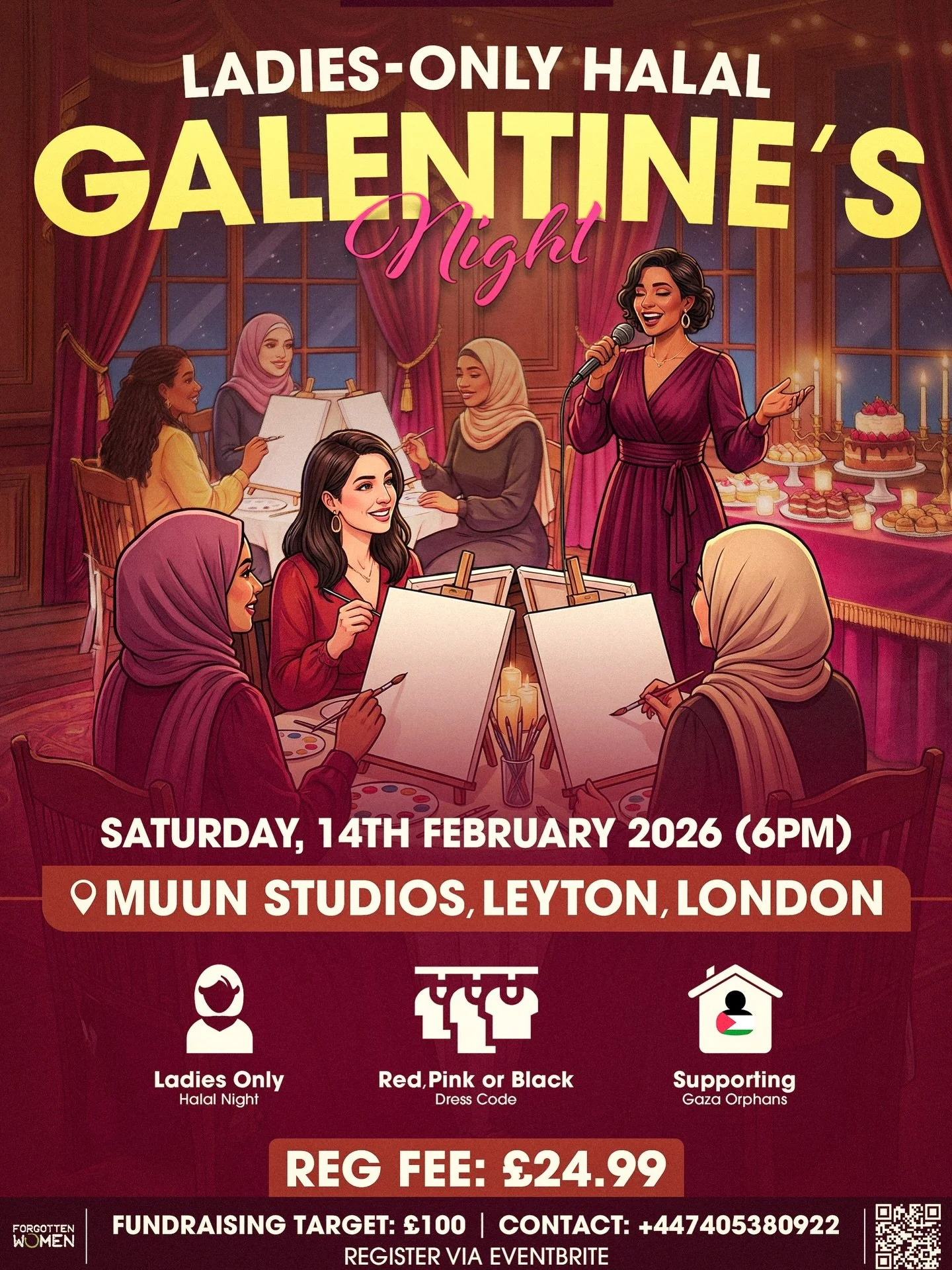 Galentines fundraiser in support of Gaza Orphans 🇵🇸 

Wholesome ladies only sip and paint 🎨 

Link in bio!

@forgottenwomen 

#galentines❤️ #sipandpaint #activities #thingstodoinlondon #thirdspacelondon