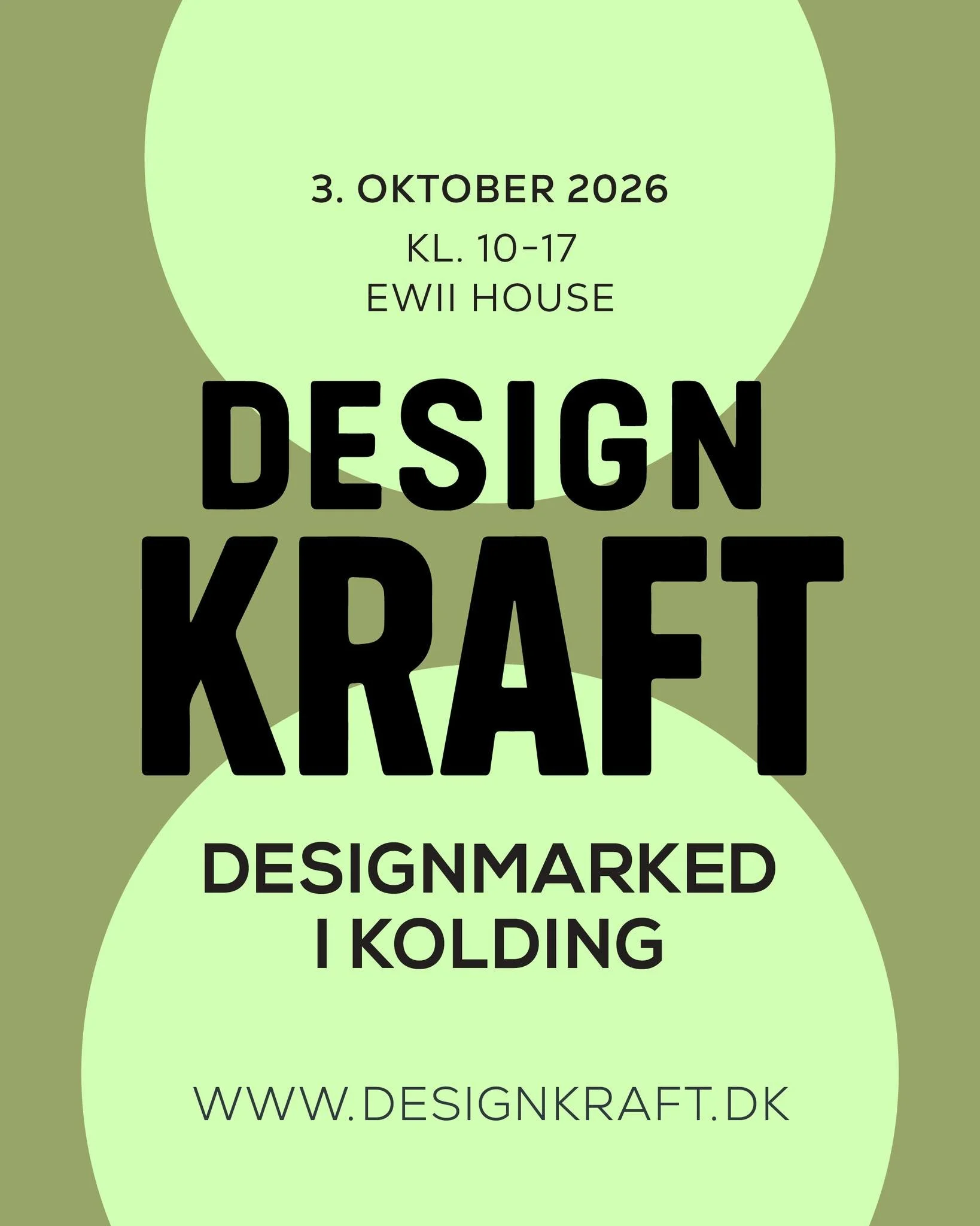 DESIGNKRAFT er tilbage ✨S&aelig;t kryds i kalenderen 3. Oktober ✔️
Dr&oslash;mmer du om at have en stand p&aring; Koldings designmarked i oktober?
S&aring; er der snart &aring;bent for ans&oslash;gninger 👀✨

Hold &oslash;je her p&aring; de sociale m