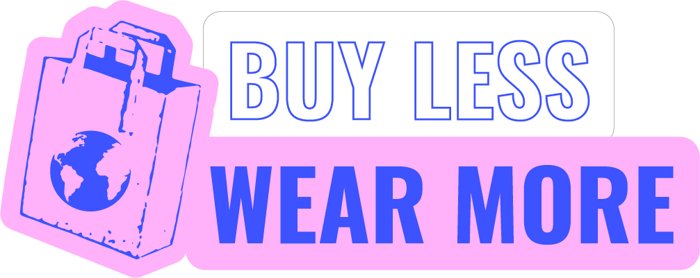 Love-Not-Landfill-buy-less-wear-more-sticker-paper-bag-globe-icon