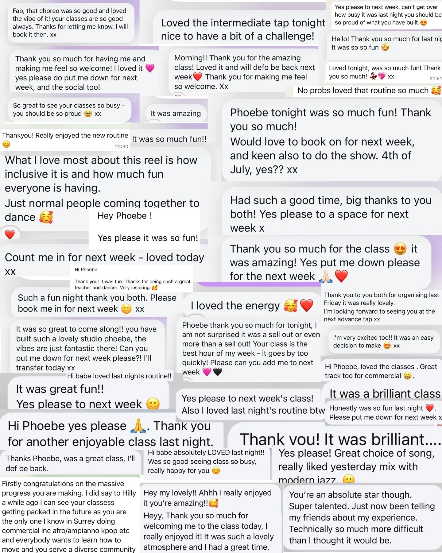 A little update on some feedback we receive daily🥺

I absolutely love and adore what we&rsquo;ve created and built at The Studio. A thank you to our wonderful members who come to class week in, week out. To our amazing behind the scenes supporters, 