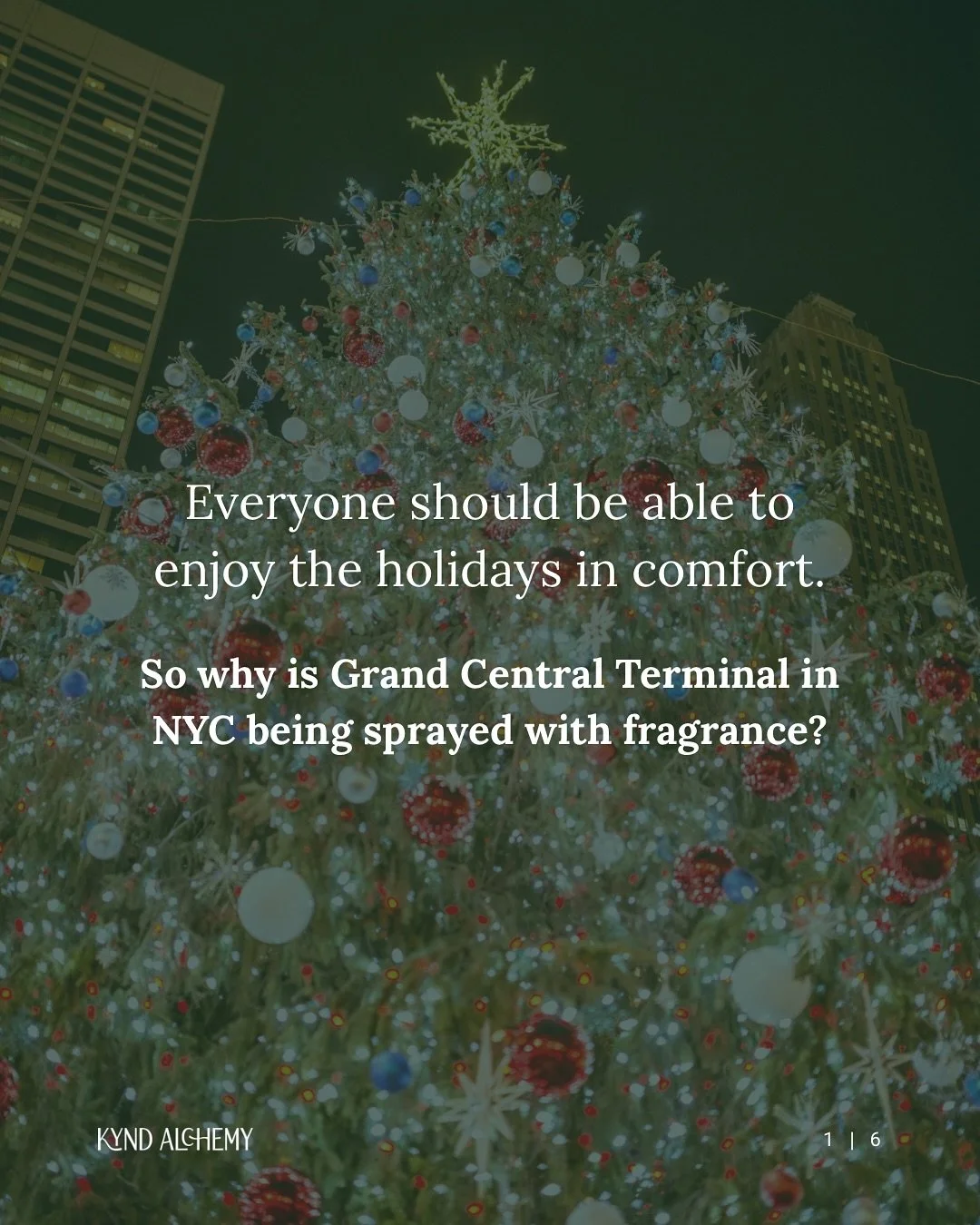 Public spaces should be safe for everyone.

Flooding commuters with synthetic fragrance isn&rsquo;t festive, it&rsquo;s inaccessible for many.

Fragrance-free should be the norm, not the exception.

Share if you agree.

Thank you to those who are doi