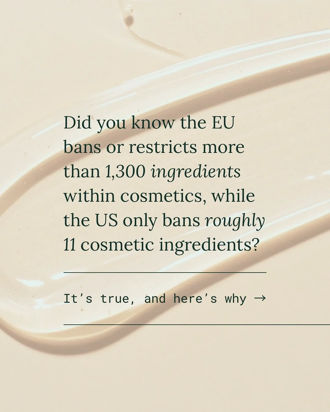 Cosmetic regulations aren&rsquo;t the same everywhere, and those differences matter more than most people realize.

In the EU, products are expected to be proven safe before they ever reach the shelf. In the U.S., safety is largely assumed unless iss