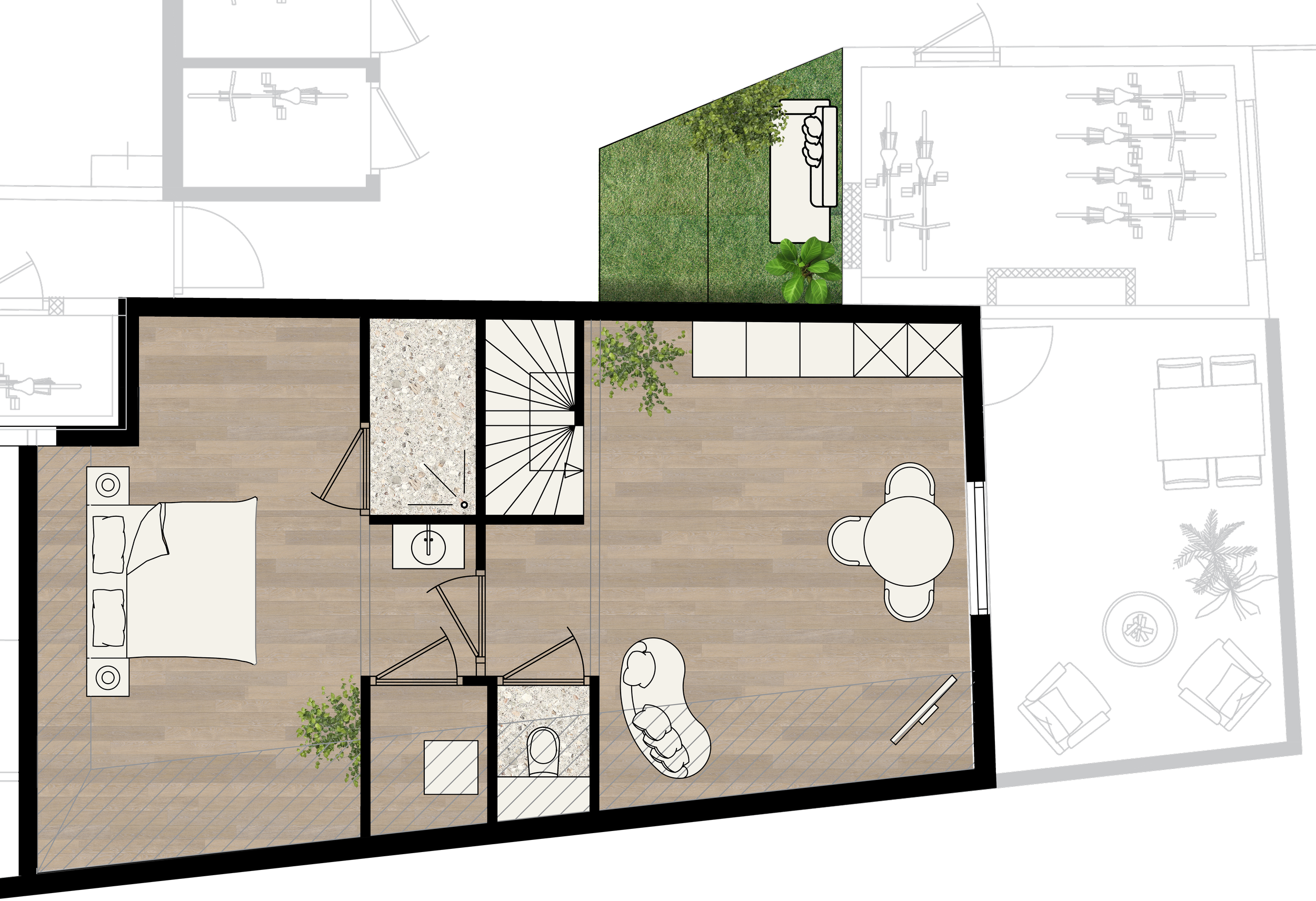 Aankoop winkel- en woonruimte, transformatie naar 3 winkels en 7 appartementen - Zeugstraat 76-82, Gouda