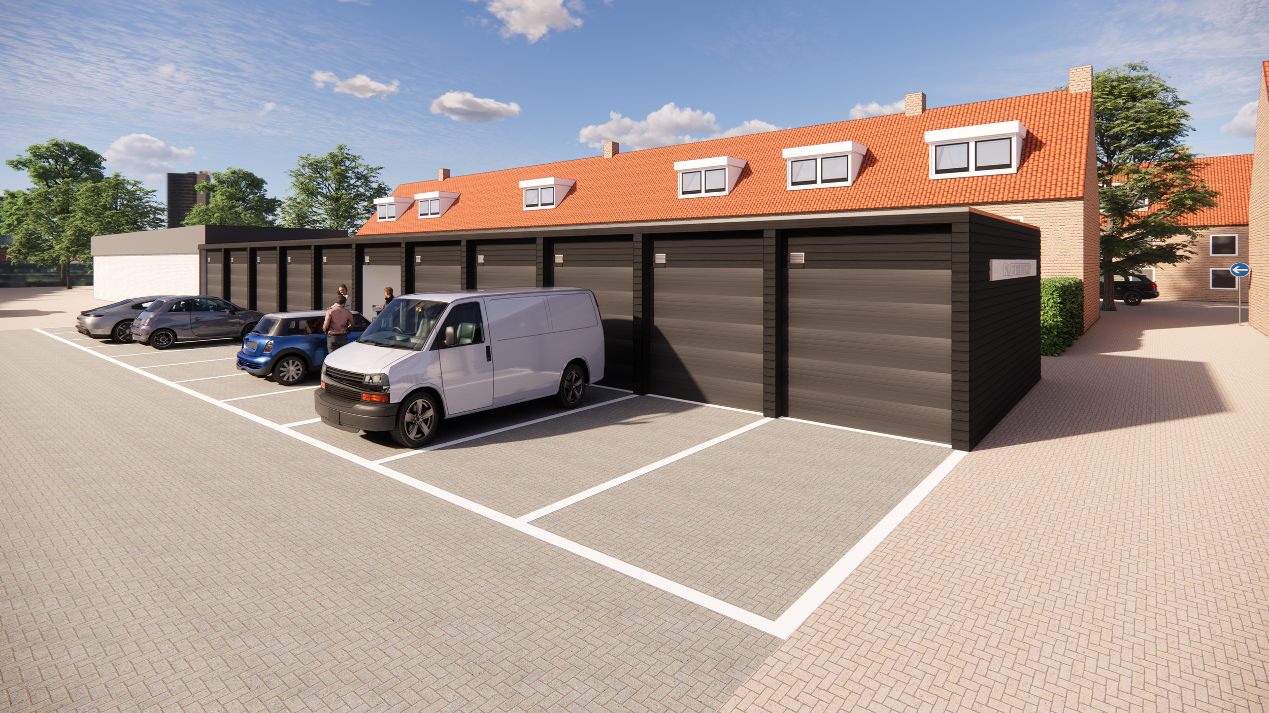 Aankoop opslagruimte, transformatie naar 11 garageboxen - Koningin Wilhelminaweg 212, Gouda