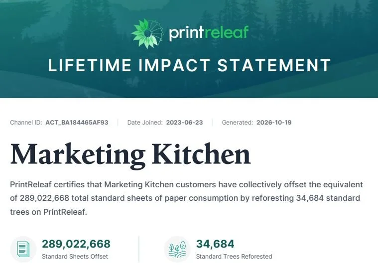 Marketing Kitchen is sustainability focused