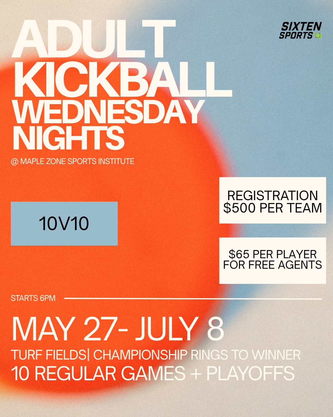 Summer Adult Kickball League - Team Registration