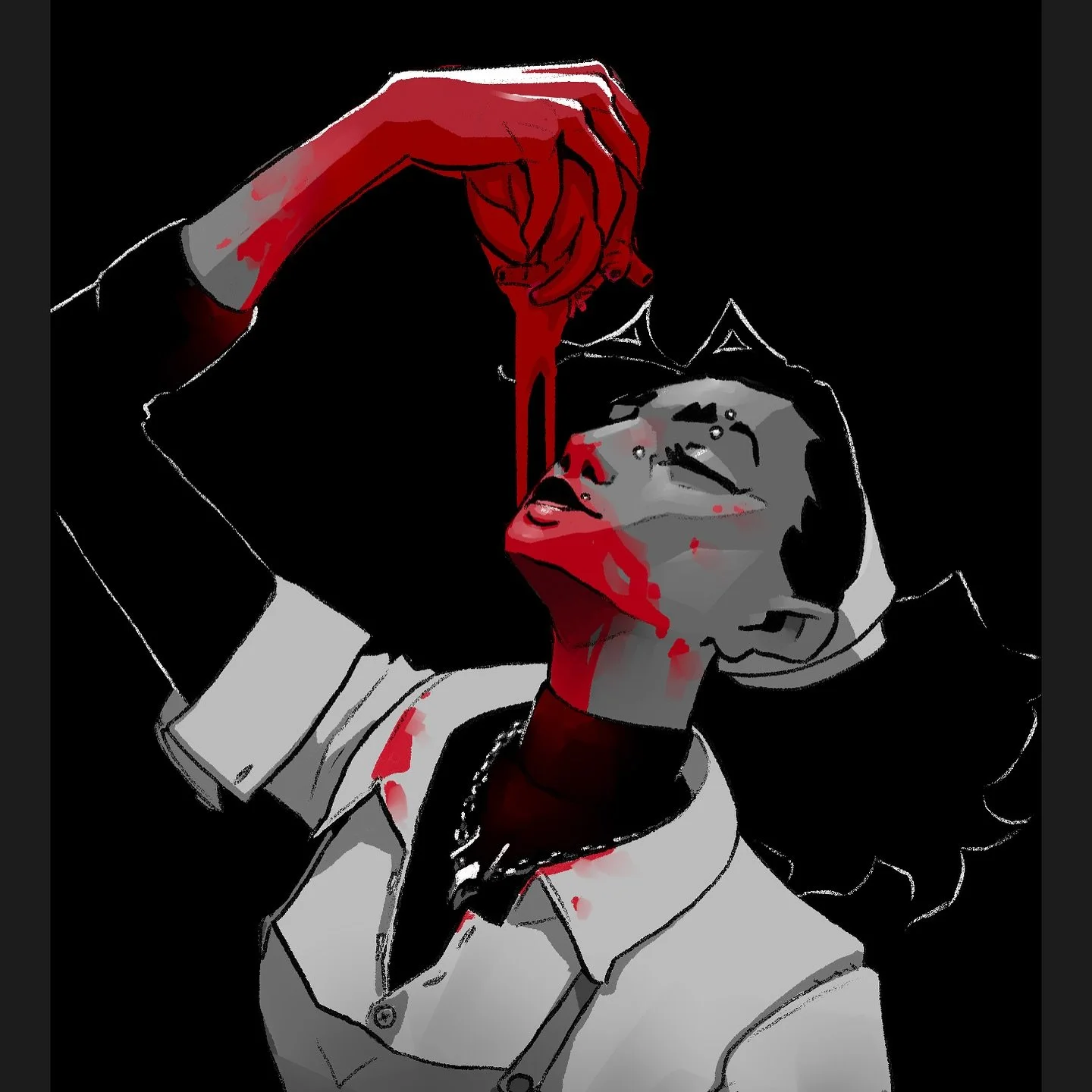 This is Rosa, she is inspired by Wendigo folk lore.

plan on doing some more lore stuff.

#cannibal #wendigo #characterart