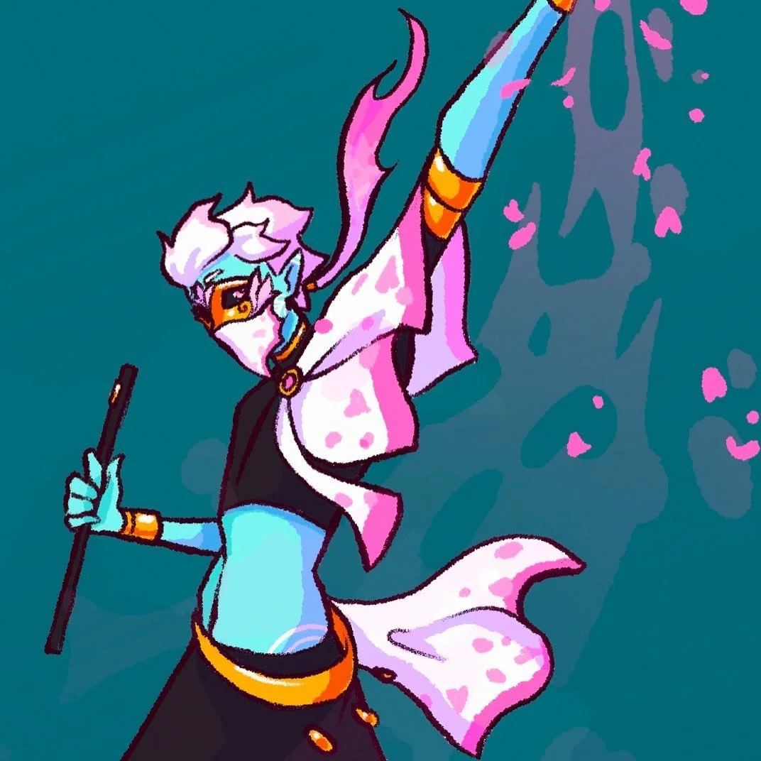 This is blossom! 
He set off on his journey to make the world better through art, but seems to have found more &lsquo;direct&rsquo; ways of combating injustice.

#dnd #digitalart #dndcharacter #bard #originalcharacter