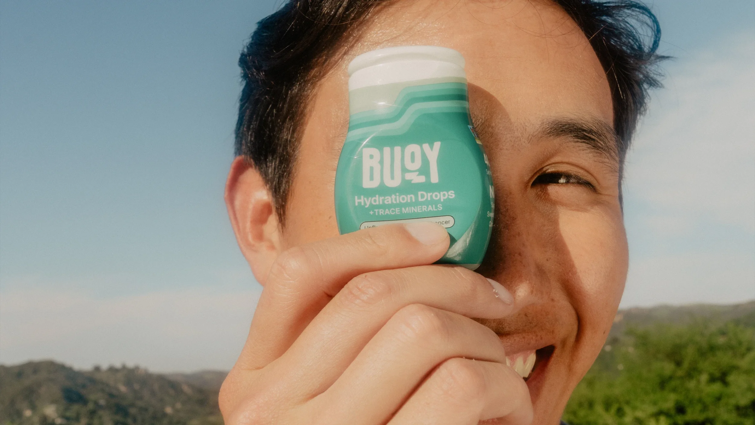 Hydration Drops shown close-up to highlight their travel-friendly size.