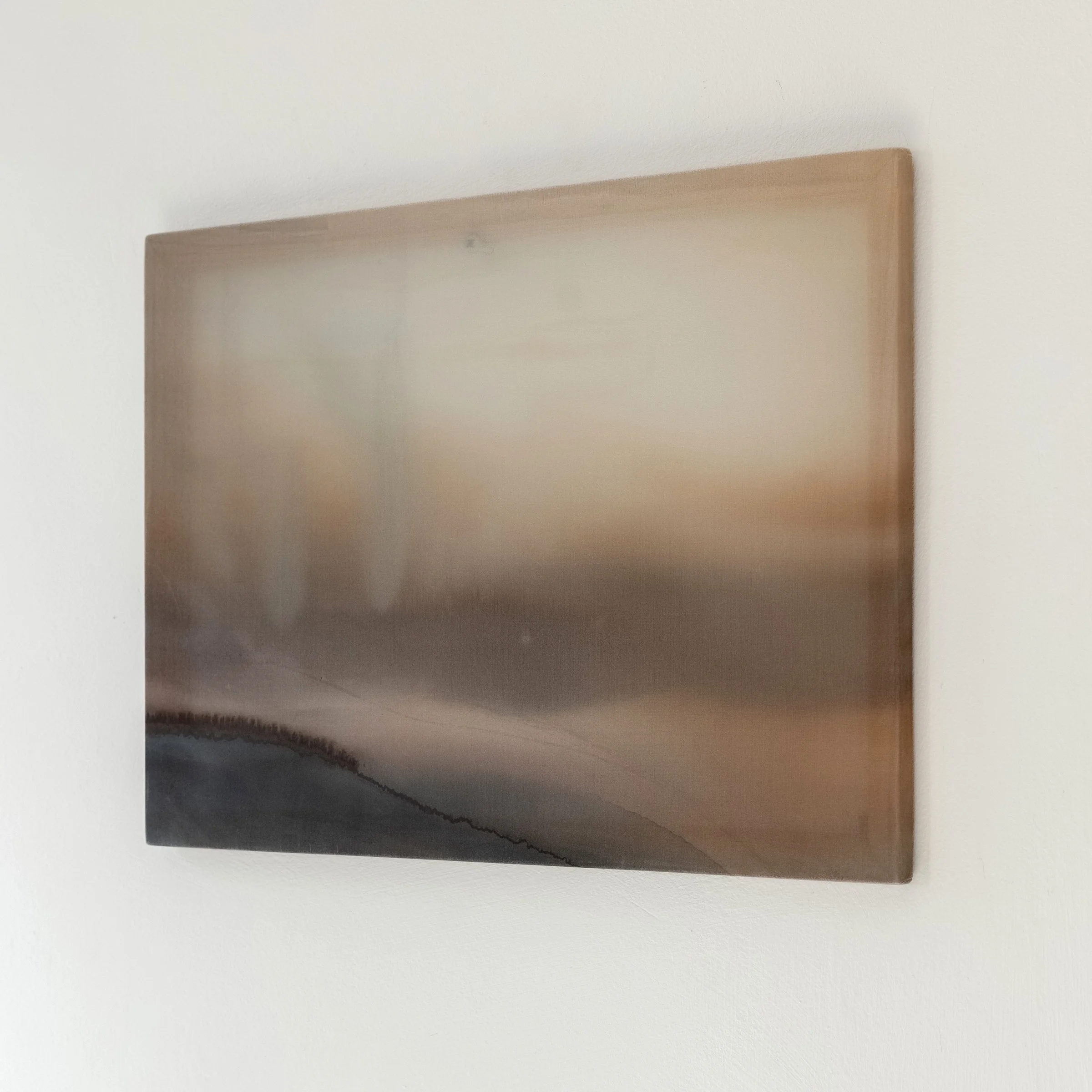 Plain, original abstract painting on silk by Katerina Gordeeva