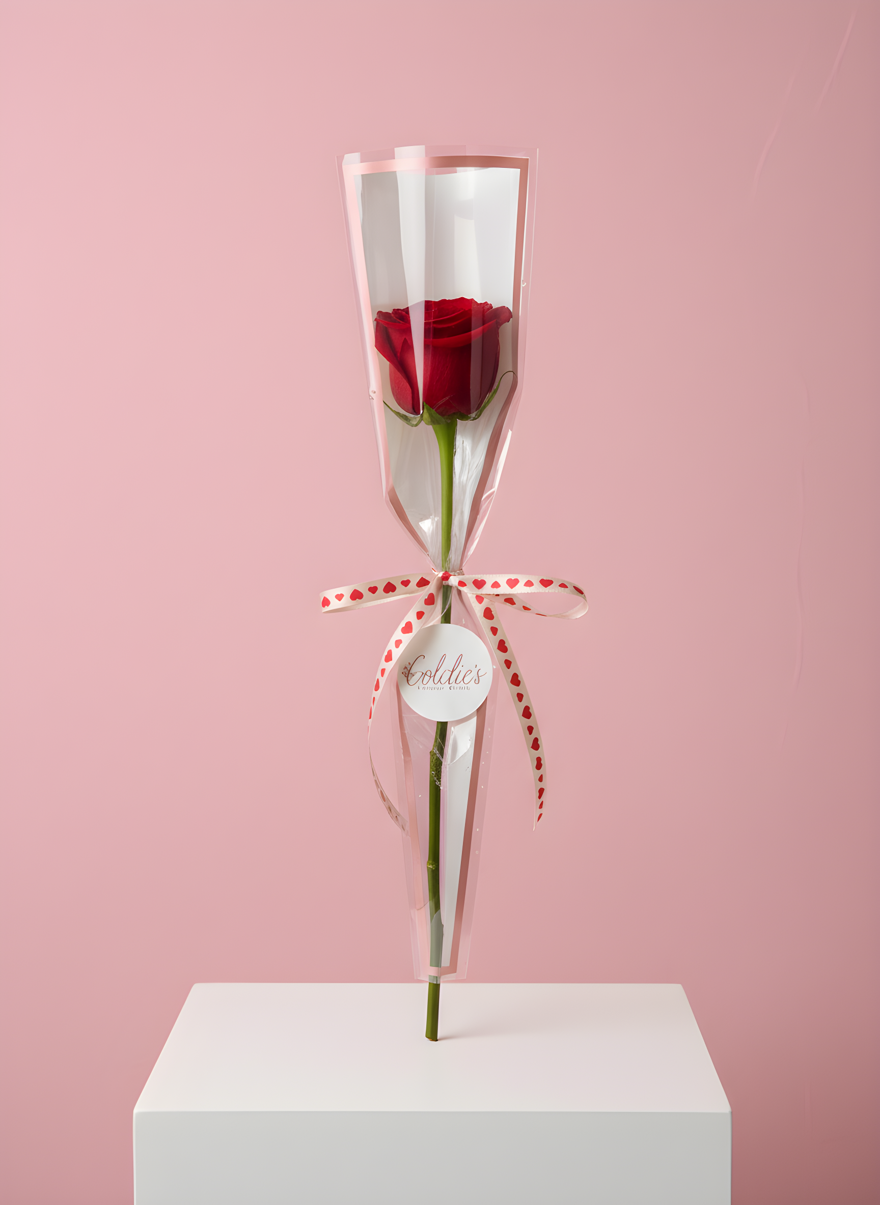 Valentine’s Single Wrapped Rose