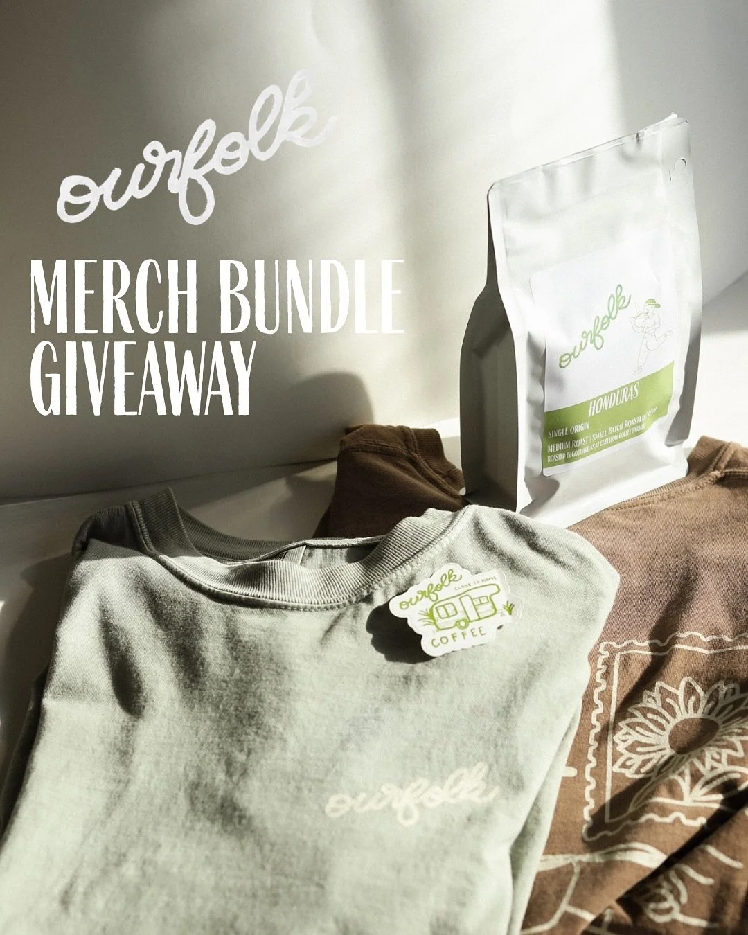 ❄️🍁✨ OurFolk Coffee Small Business Saturday Giveaway! ❄️🍁✨

To say thank you for supporting our coffee camper, we&rsquo;re giving away a bundle of OurFolk Coffee merch! This includes:

&bull; ONE T-SHIRT (bay or espresso color, any size)
&bull; ONE