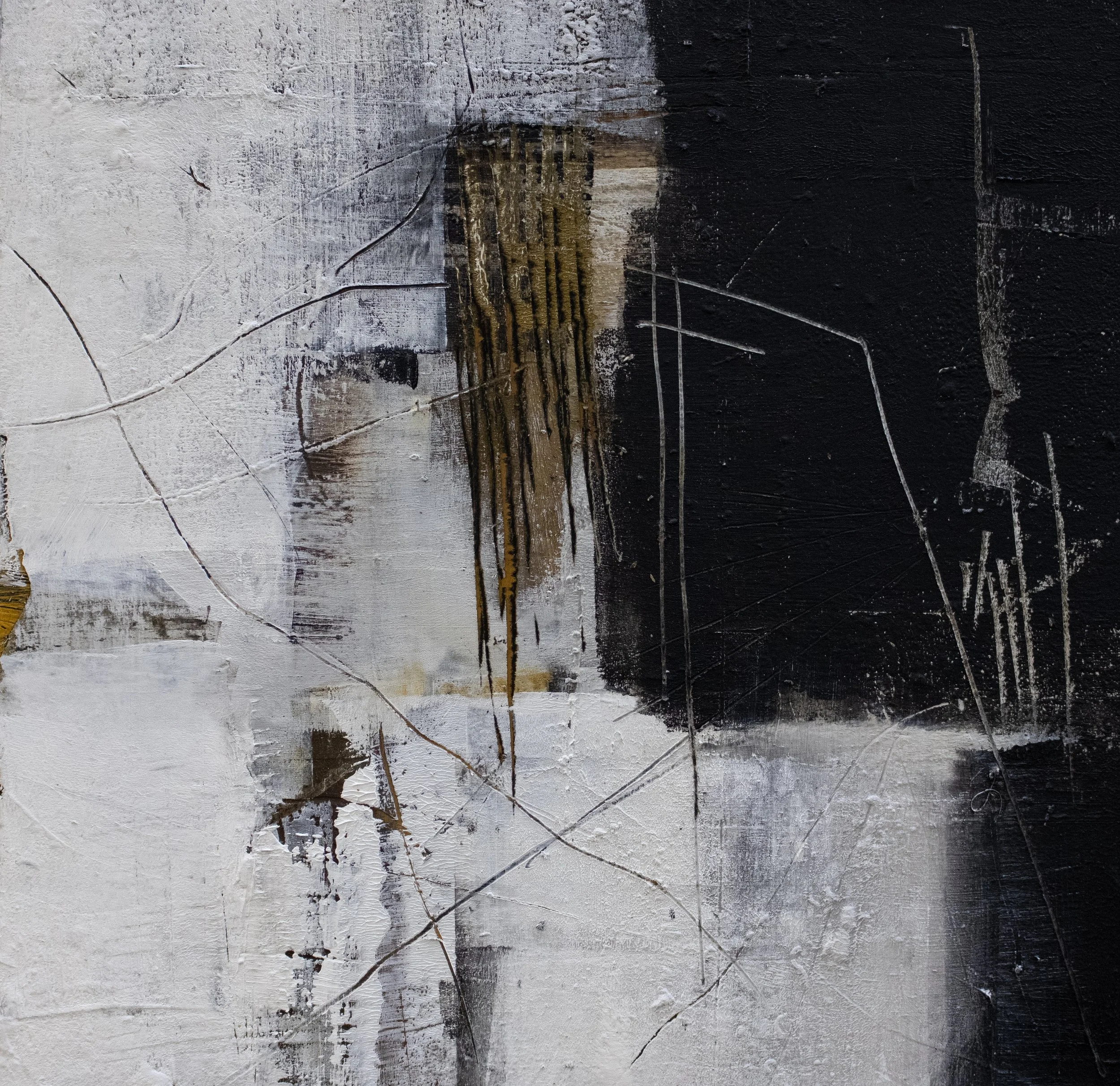 "Separation of Mind and Body",
cold wax, oil on wood panel, 12x12x1in.2026