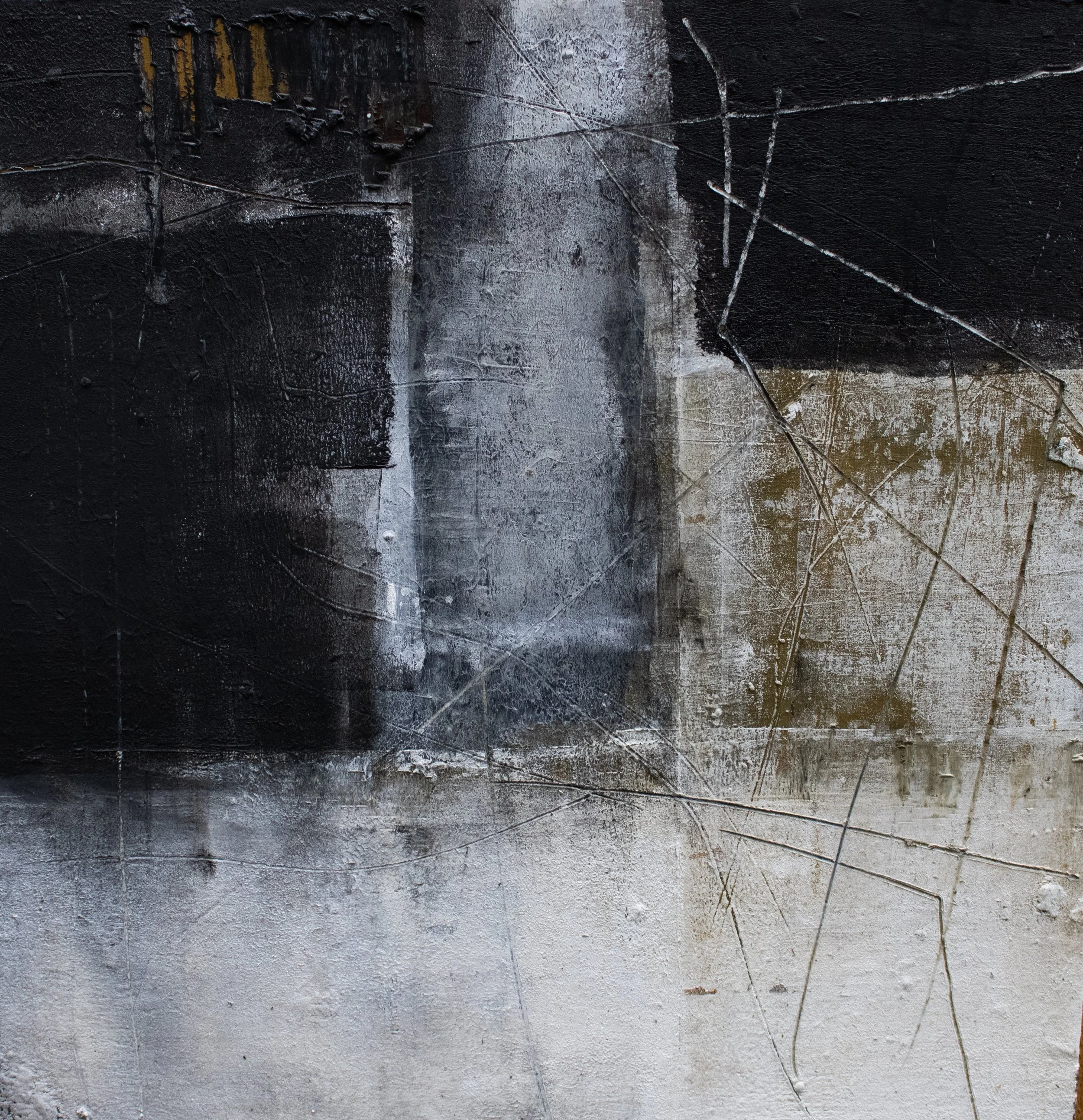 "Separation of Mind and Body ii", cold wax, oil on wood panel, 10x10x1in.2026