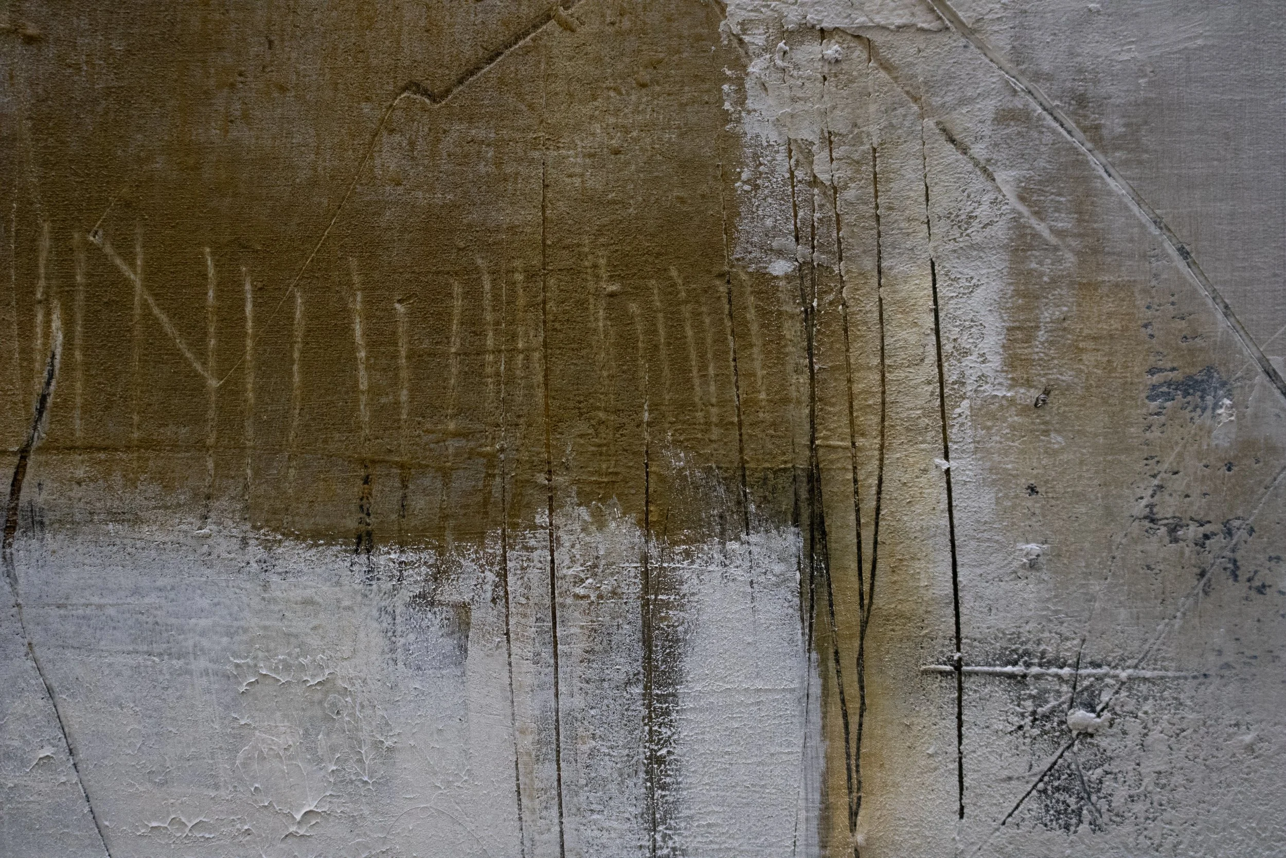 "Pattern Recognition",
cold wax, oil on wood panel, 8x8x1in.2026
(DETAIL)