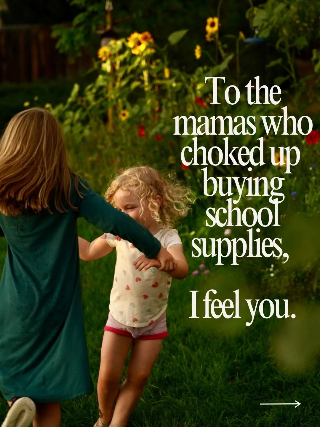 🤍 The more moms I talk to, the more I realize that none of us are alone in feeling a rollercoaster of emotions during the back to school season. 

I&rsquo;m thrilled for my girls, but I&rsquo;m also closing the chapter on toddlerhood and it aches. 
