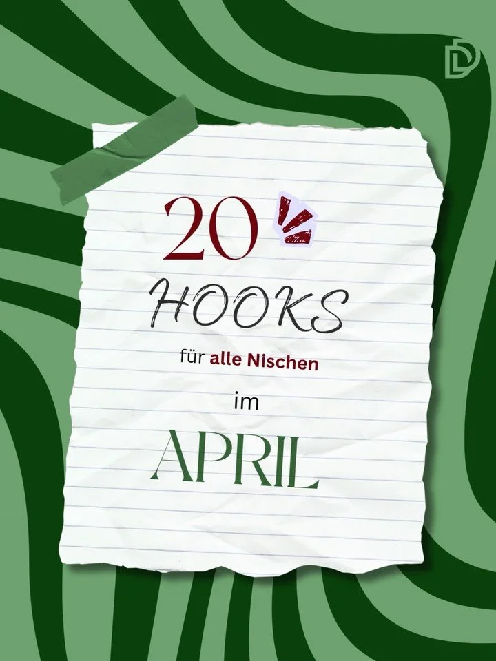20 Hook-Ideen f&uuml;r April &ndash; ja, inklusive Aprilscherz, Osterhasen und Umwelt-Content. 🐇🐣

Ich hab dir hier eine Liste zusammengestellt, die du direkt durchklicken kannst. Von &bdquo;Tag der Erde&ldquo; &uuml;ber saisonale Aufh&auml;nger bi
