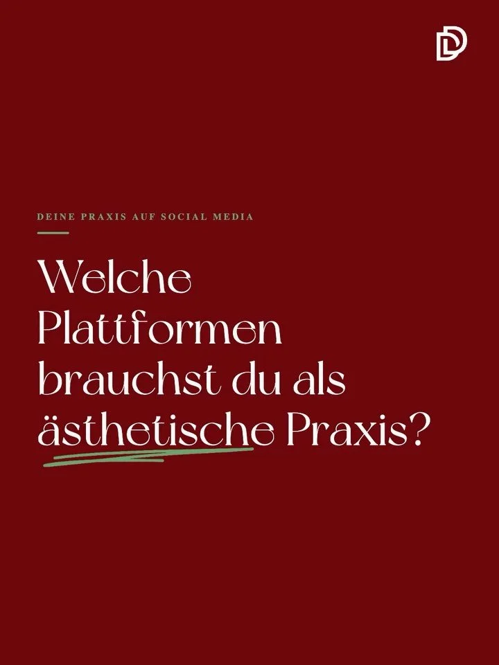 🤔 Welche Plattformen brauchst du eigentlich als &auml;sthetische Praxis? 
Die ehrliche Antwort: kommt drauf an. Auf dich, deinen Typ, deine Zielgruppe. Aber f&uuml;r den Anfang gilt fast immer: Instagram reicht. 

Dort du bist sichtbar f&uuml;r gena