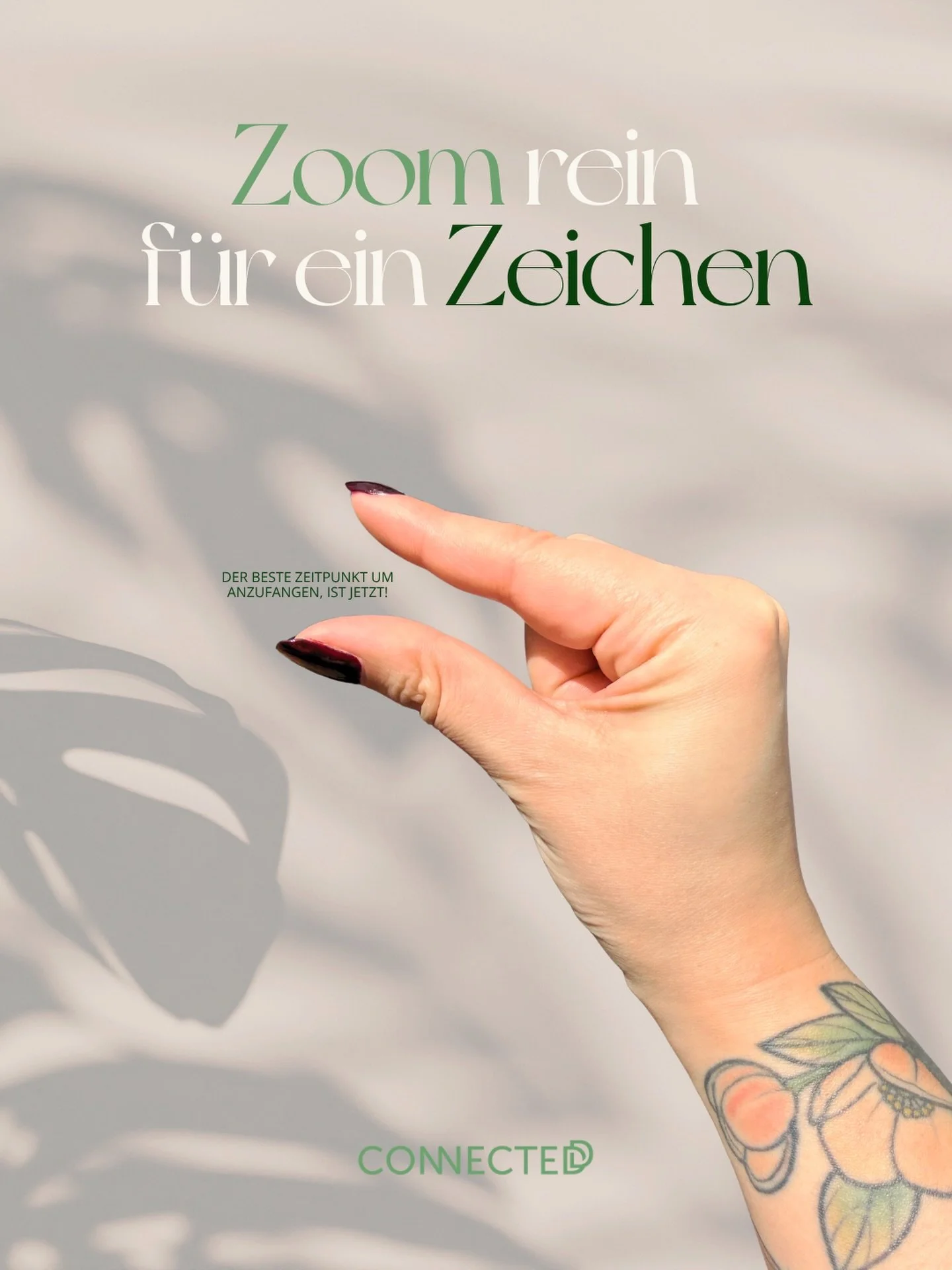 Kennst du den Zoom-in-Trend schon? 🤔

👉 Du nimmst deine Aussage und platzierst sie ganz klein, entweder wie ich einmal in deiner Grafik oder sogar mehrere Hinweise, die noch l&auml;nger aufhalten, um zur Kernaussage zu gelangen. 
Das ist echt schne