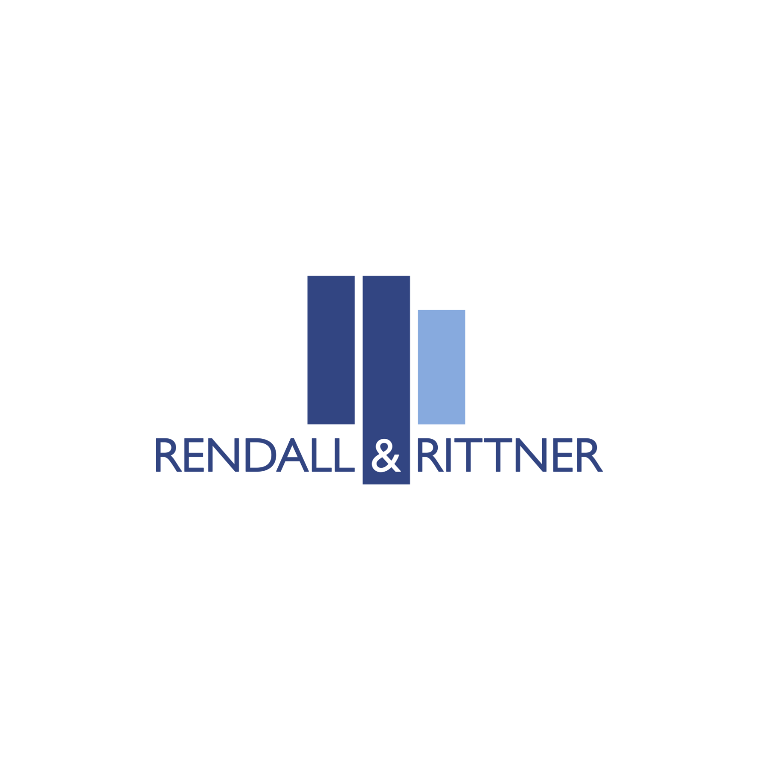 Logo of Rendall & Rittner with blue bars and the company name in navy blue text.