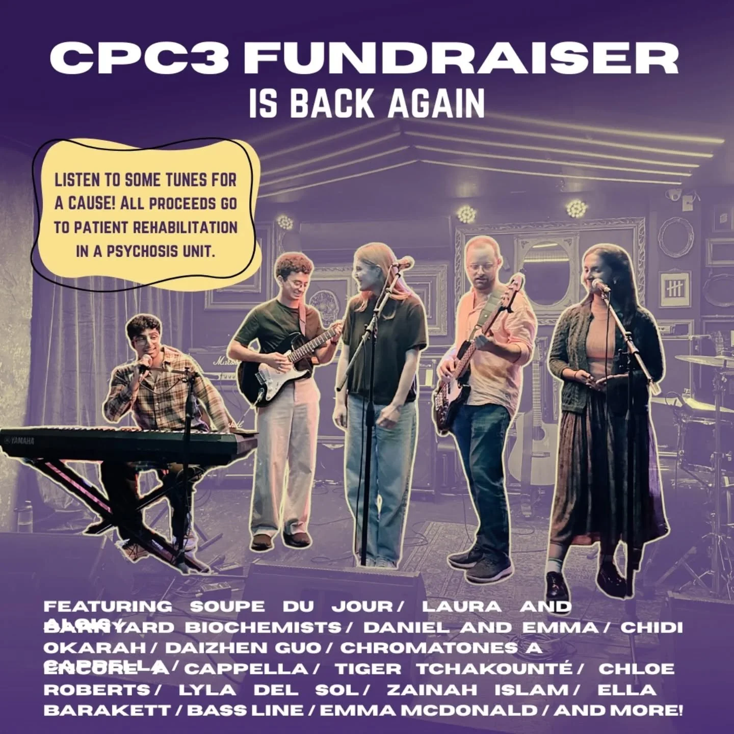 FUNDRAISER FOR HEALTH!!!

Come join us for an evening of music and good vibes in support of the Centre Psychosocial Communataire, Floor 3 (CPC3) inpatient psychosis unit. There will be pay-what-you-can donations accepted at the door. All proceeds dir